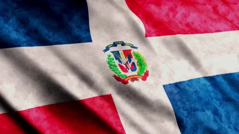 Stock Video Dominican Republic Flag Medium Shot Live Wallpaper For PC - Free Live Wallpaper