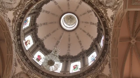 Stock Video Dome Inside A Church With Baroque Details Live Wallpaper For PC - Free Live Wallpaper