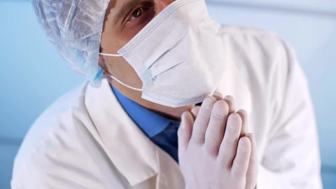 Stock Video Doctor With Face Mask Praying To Heaven Live Wallpaper For PC - Free Live Wallpaper