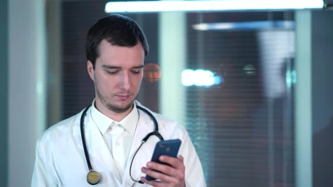 Stock Video Doctor Using Phone In The Hospital Live Wallpaper For PC - Free Live Wallpaper