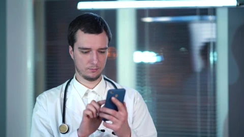 Stock Video Doctor Talking On The Phone In An Office Live Wallpaper For PC - Free Live Wallpaper