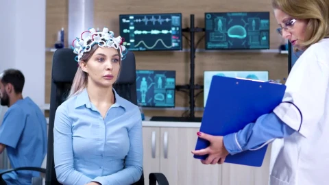Stock Video Doctor Shows Results Of Brain Scan To Patient Live Wallpaper For PC - Free Live Wallpaper
