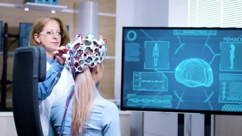 Stock Video Doctor Shows Patient Brain Scan On Large Screen  Smal Live Wallpaper For PC - Free Live Wallpaper