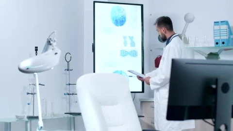 Stock Video Doctor Reviews D Dna Models On Large Screen  Smal Live Wallpaper For PC - Free Live Wallpaper