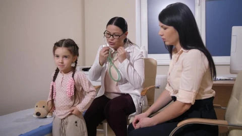 Stock Video Doctor Examining A Sick Child Live Wallpaper For PC - Free Live Wallpaper