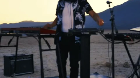 Stock Video Dj Giving A Concert In A Lonely Desert Live Wallpaper For PC - Free Live Wallpaper