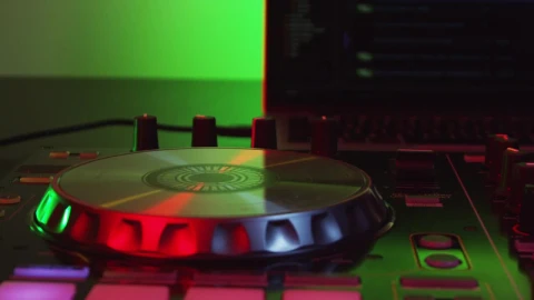 Stock Video Disco Lights Reflecting Against A Dj Table Live Wallpaper For PC - Free Live Wallpaper