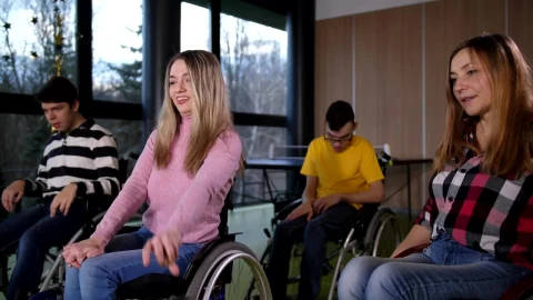 Stock Video Disabled Woman Winning A Game Live Wallpaper For PC - Free Live Wallpaper