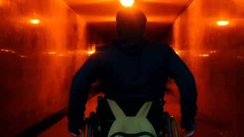 Stock Video Disabled Man In A Wheelchair Crossing An Underpass Tunnel Live Wallpaper For PC - Free Live Wallpaper
