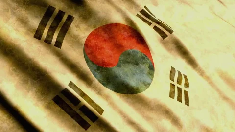 Stock Video Dirty South Korea Flag Waving Live Wallpaper For PC - Free Live Wallpaper