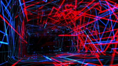 Stock Video Digital Tunnel With Lasers In Space Live Wallpaper For PC - Free Live Wallpaper