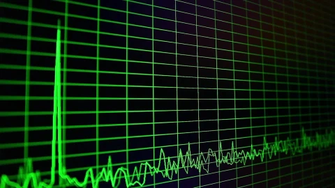 Stock Video Digital Oscillogram On The Screen Live Wallpaper For PC - Free Live Wallpaper