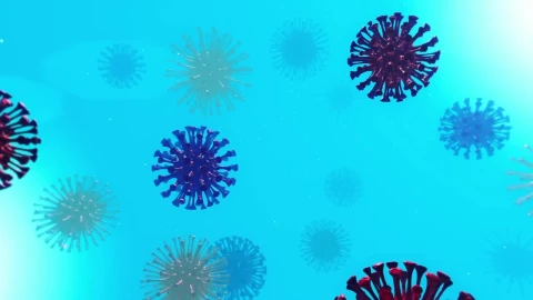 Stock Video Different Types Of Viruses Floating In Blue Liquid Live Wallpaper For PC - Free Live Wallpaper
