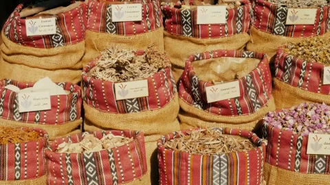 Stock Video Different Spices With Tags Ready For Sale Live Wallpaper For PC - Free Live Wallpaper