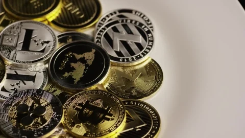 Stock Video Different Cryptocurrency Coins Rotating Live Wallpaper For PC - Free Live Wallpaper