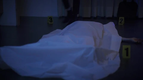 Stock Video Detective Woman Checking A Body At A Crime Scene Live Wallpaper For PC - Free Live Wallpaper
