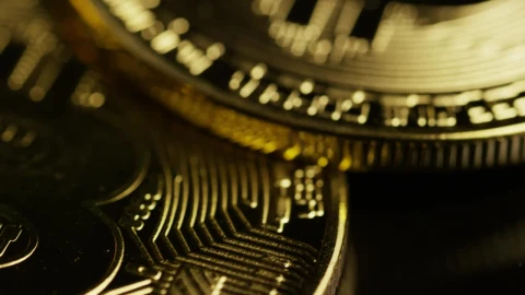 Stock Video Details Of Golden Bitcoin Coins Live Wallpaper For PC - Free Live Wallpaper