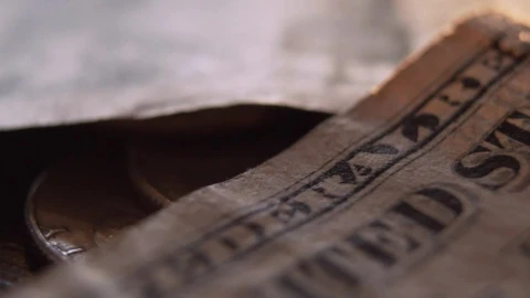 Stock Video Details Of A Pair Of Battered Old Banknotes Live Wallpaper For PC - Free Live Wallpaper