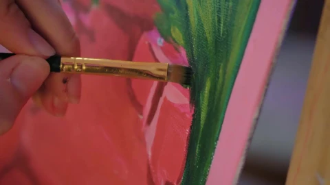 Stock Video Detailed Painting Of An Artist On The Plants Of An Live Wallpaper For PC - Free Live Wallpaper