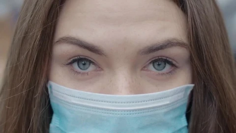 Stock Video Detailed Face Of A Girl With A Face Mask Live Wallpaper For PC - Free Live Wallpaper