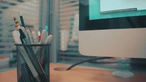 Stock Video Desk In An Office Live Wallpaper For PC - Free Live Wallpaper