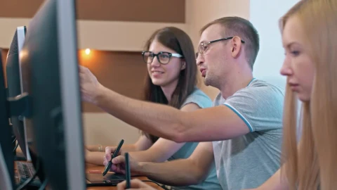 Stock Video Designers Working In The Office Live Wallpaper For PC - Free Live Wallpaper