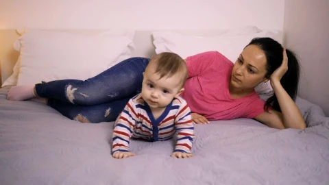 Stock Video Depressed Mother With Her Baby Live Wallpaper For PC - Free Live Wallpaper