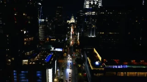 Stock Video Mixkit Flying Over A Large Avenue In A City At Night Smal Live Wallpaper For PC - Free Live Wallpaper