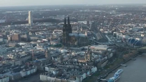Stock Video Mixkit Flying Over A German City With A Large Cathedral Smal Live Wallpaper For PC - Free Live Wallpaper
