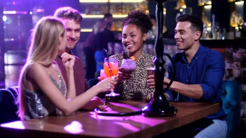 Stock Video Friends Having A Drink At A Nightclub Live Wallpaper For PC - Free Live Wallpaper