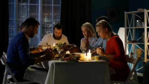 Stock Video Friends Having A Conversation In Thanksgiving Live Wallpaper For PC - Free Live Wallpaper