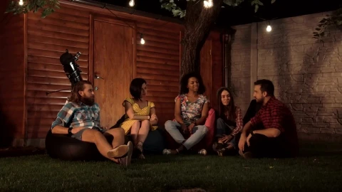 Stock Video Friends Chilling And Talking In The Backyard Live Wallpaper For PC - Free Live Wallpaper