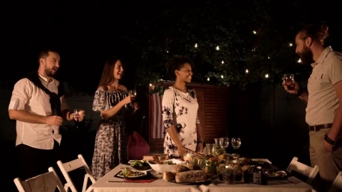 Stock Video Friends Celebrating A Birthday In The Garden Live Wallpaper For PC - Free Live Wallpaper
