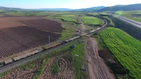 Stock Video Freight Train Moving Through Agricultural Fields Live Wallpaper For PC - Free Live Wallpaper