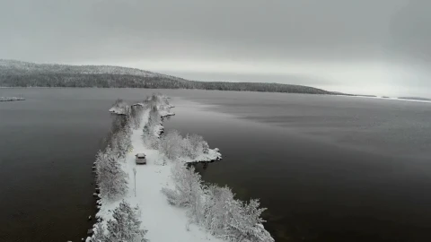 Stock Video Freezing Waters Around A Snow Covered Ridge Live Wallpaper For PC - Free Live Wallpaper