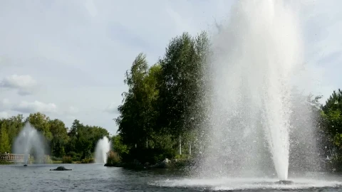 Stock Video Fountains In The Lake Live Wallpaper For PC - Free Live Wallpaper