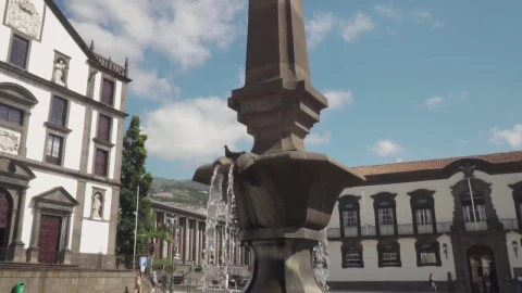 Stock Video Fountain In The Center Of A Town Live Wallpaper For PC - Free Live Wallpaper