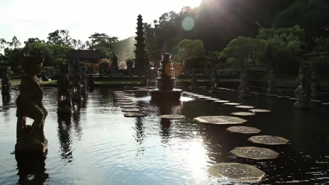 Stock Video Fountain In A Temple In Indonesia Live Wallpaper For PC - Free Live Wallpaper