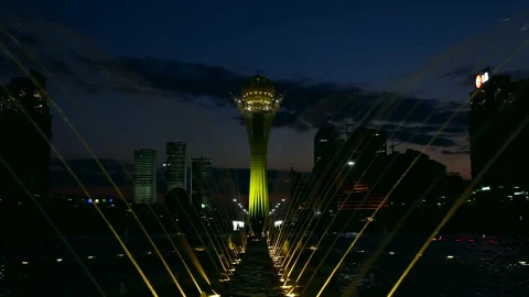 Stock Video Fountain By Night With Different Colors Live Wallpaper For PC - Free Live Wallpaper