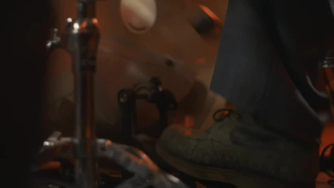 Stock Video Foot Of A Drummer Playing The Bass Drum With The Live Wallpaper For PC - Free Live Wallpaper