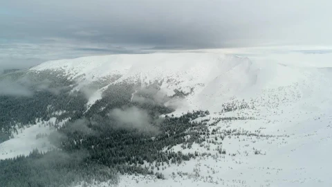 Stock Video Foggy Winter Mountain Aerial View Live Wallpaper For PC - Free Live Wallpaper
