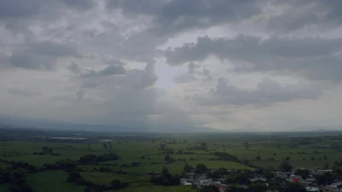 Stock Video Foggy Green Fields Near Village Live Wallpaper For PC - Free Live Wallpaper