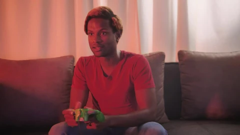 Stock Video Focused Man Playing Video Games Live Wallpaper For PC - Free Live Wallpaper