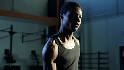 Stock Video Focused Athlete Lifting A Heavy Kettlebell Live Wallpaper For PC - Free Live Wallpaper