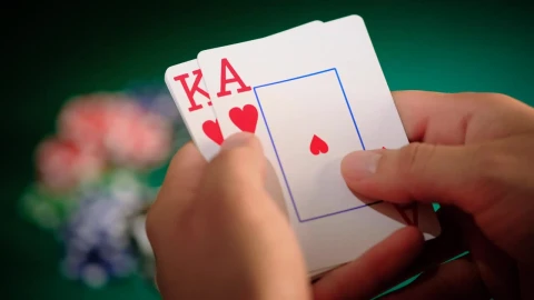 Stock Video Focus On The Hands With Cards Of A Poker Player Live Wallpaper For PC - Free Live Wallpaper