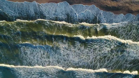 Stock Video Foamy Ocean Waves Colliding With A Shoreline Live Wallpaper For PC - Free Live Wallpaper