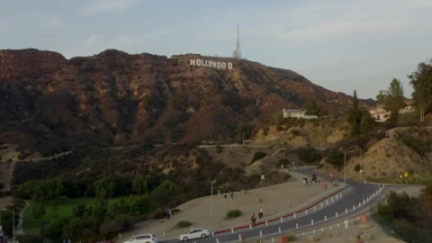 Stock Video Flying Towards The Hollywood Sign In California Live Wallpaper For PC - Free Live Wallpaper