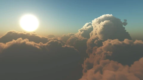 Stock Video Flying Through The Clouds With The Radiant Sun Live Wallpaper For PC - Free Live Wallpaper