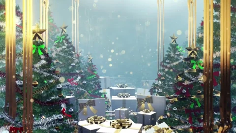 Stock Video Flying Through Christmas Decorations And Gifts D Render Live Wallpaper For PC - Free Live Wallpaper