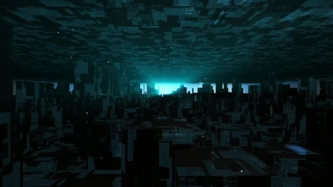 Stock Video Flying Through A Virtual World Of Artificial Intelligence Live Wallpaper For PC - Free Live Wallpaper